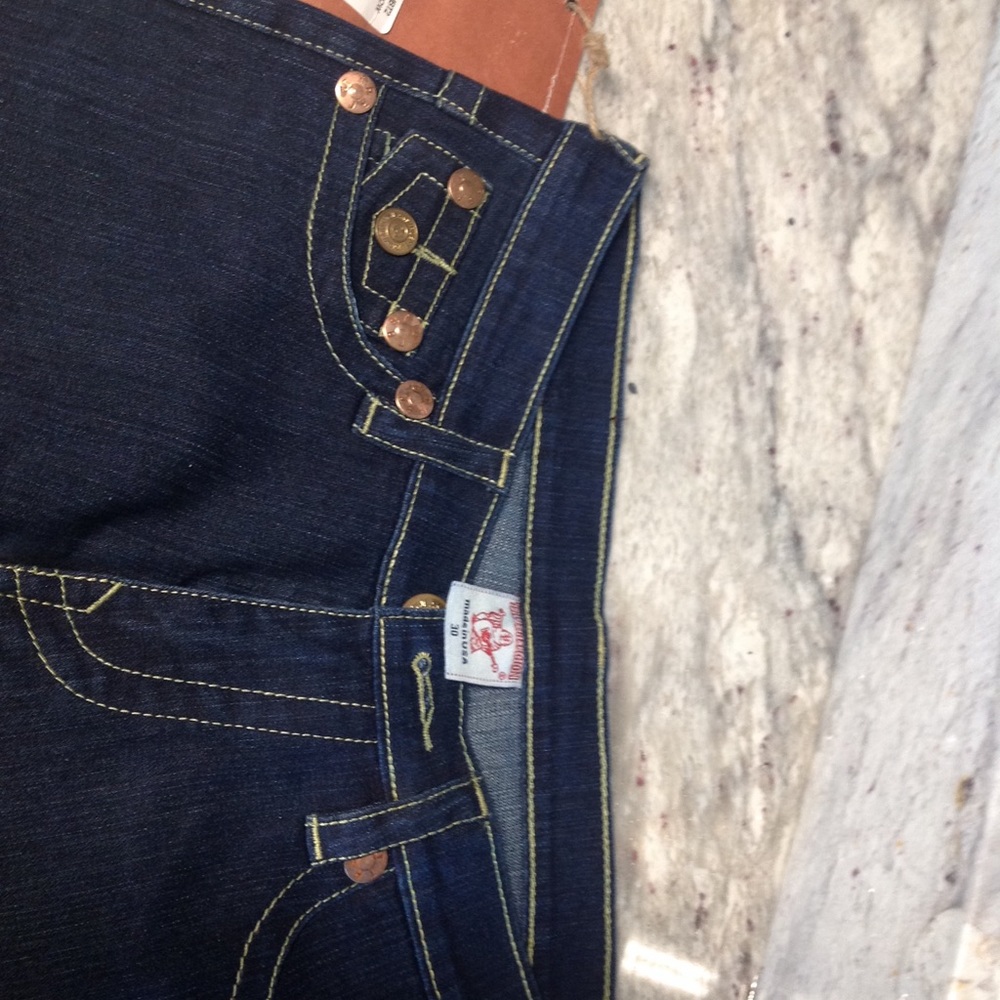 NWT TRUE RELIGION dark denim jeans - Picture 3 of 6